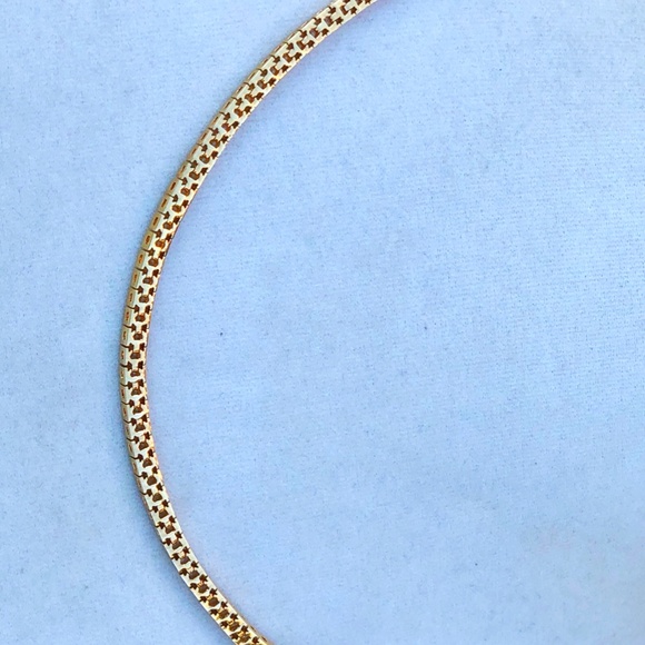 VTG Channel Set Crystal Gold Over Sterling Silver Tennis Bracelet - Picture 6 of 7